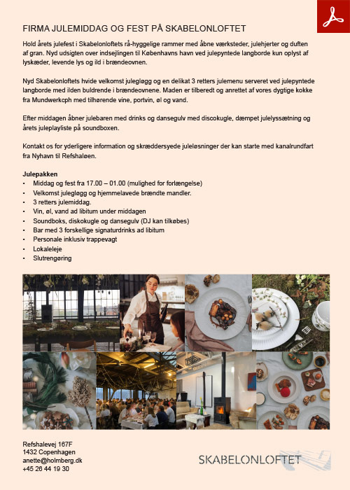 Julefrokost på Skabelonloftet